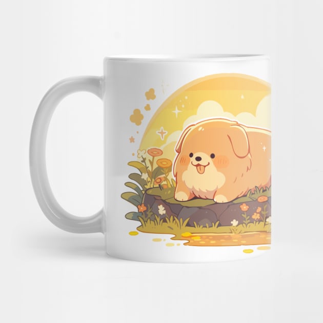 Kawaii Sunset Golden Pup by Kawaii Kingdom